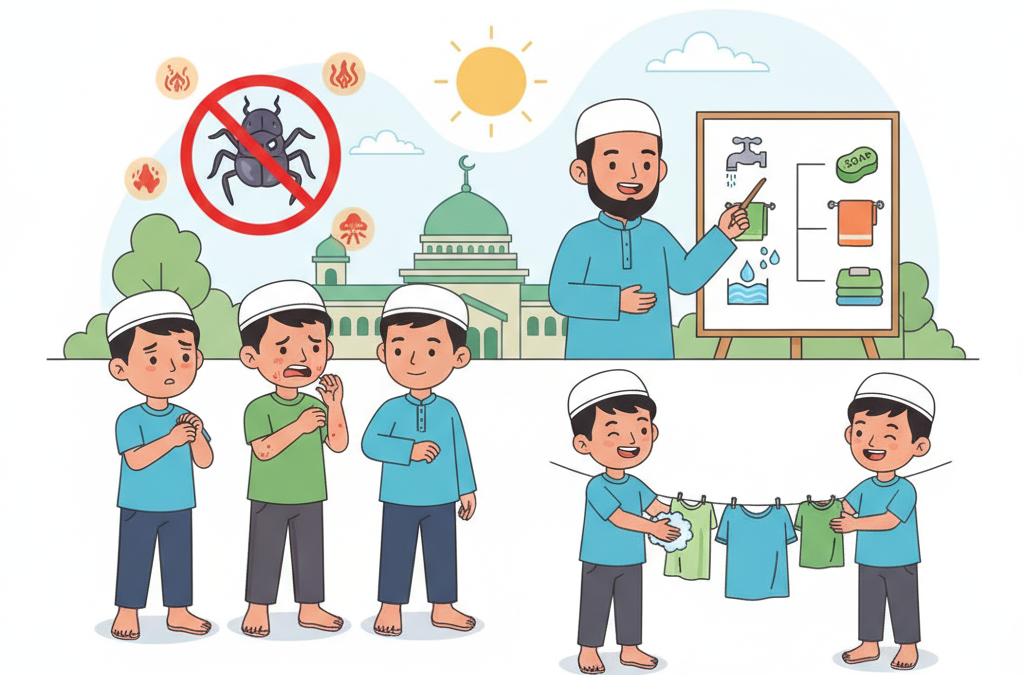 Penyakit Scabies dan Hubungannya dengan Personal Hygiene Santri