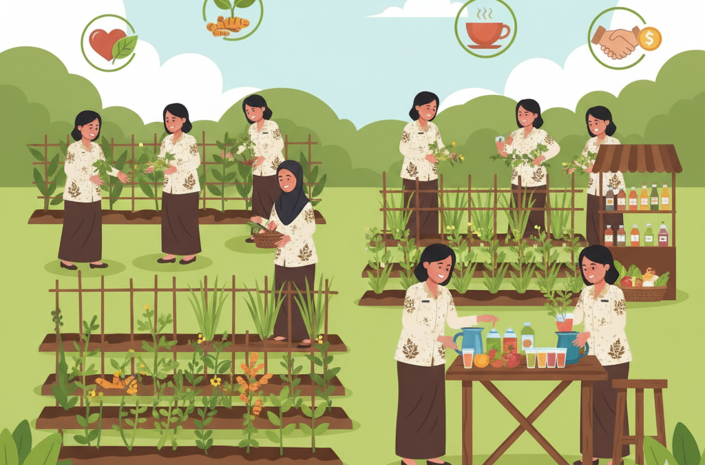 Konservasi Tanaman Herbal Dorong Konsumsi Minuman Sehat dan Pemberdayaan Ibu PKK